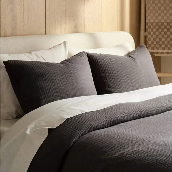Quince Charcoal Duvet Cover Set
